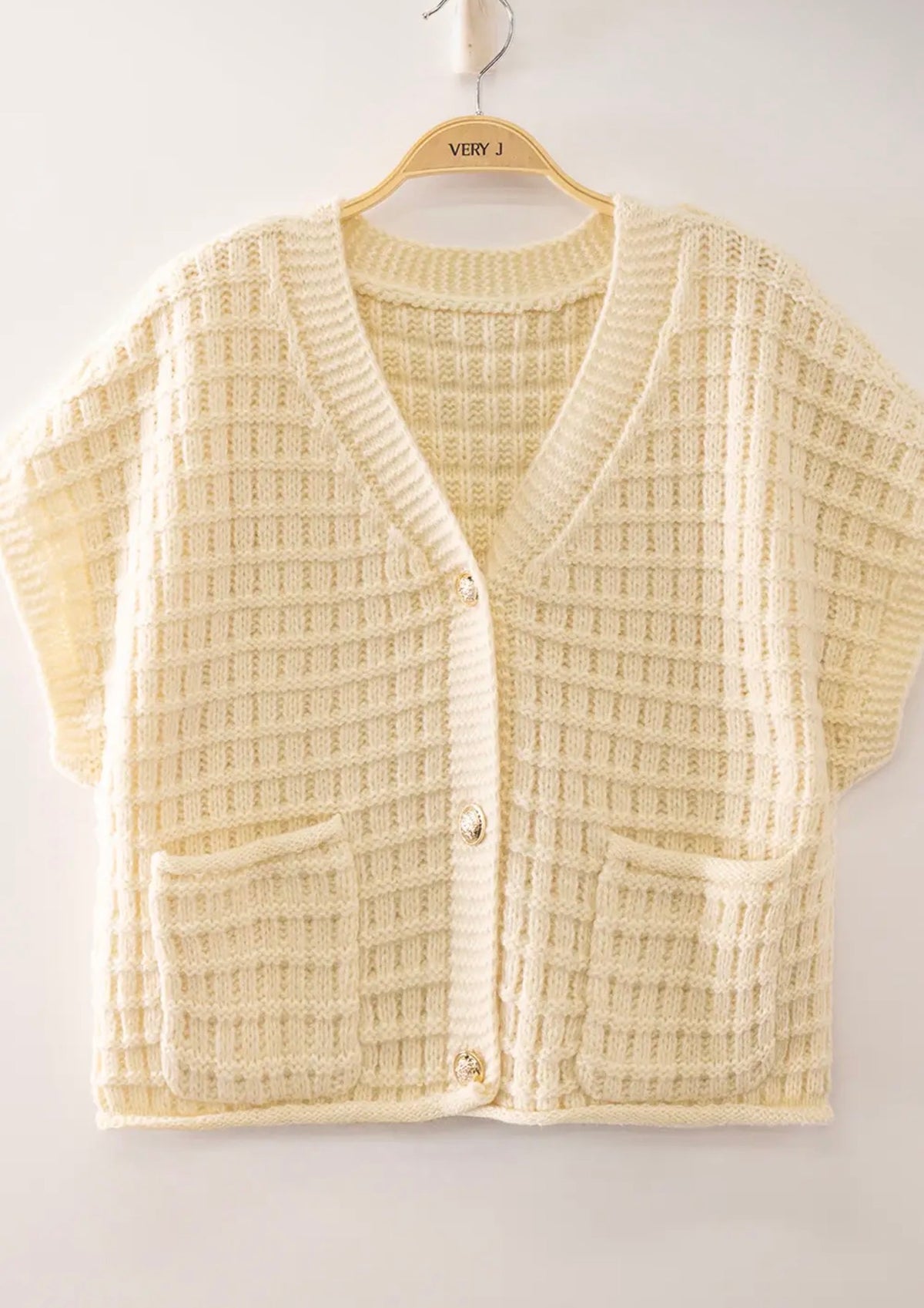Cream Waffle Crop