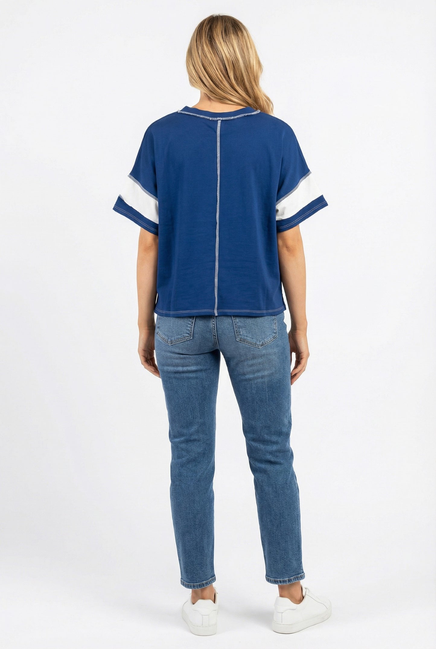 Navy Stripe Top