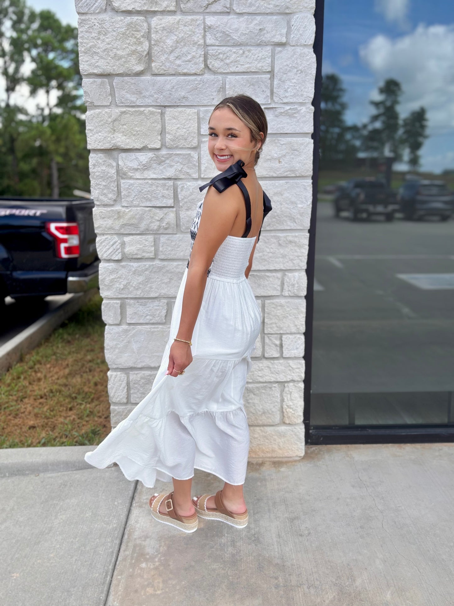 White Ribbon Dress