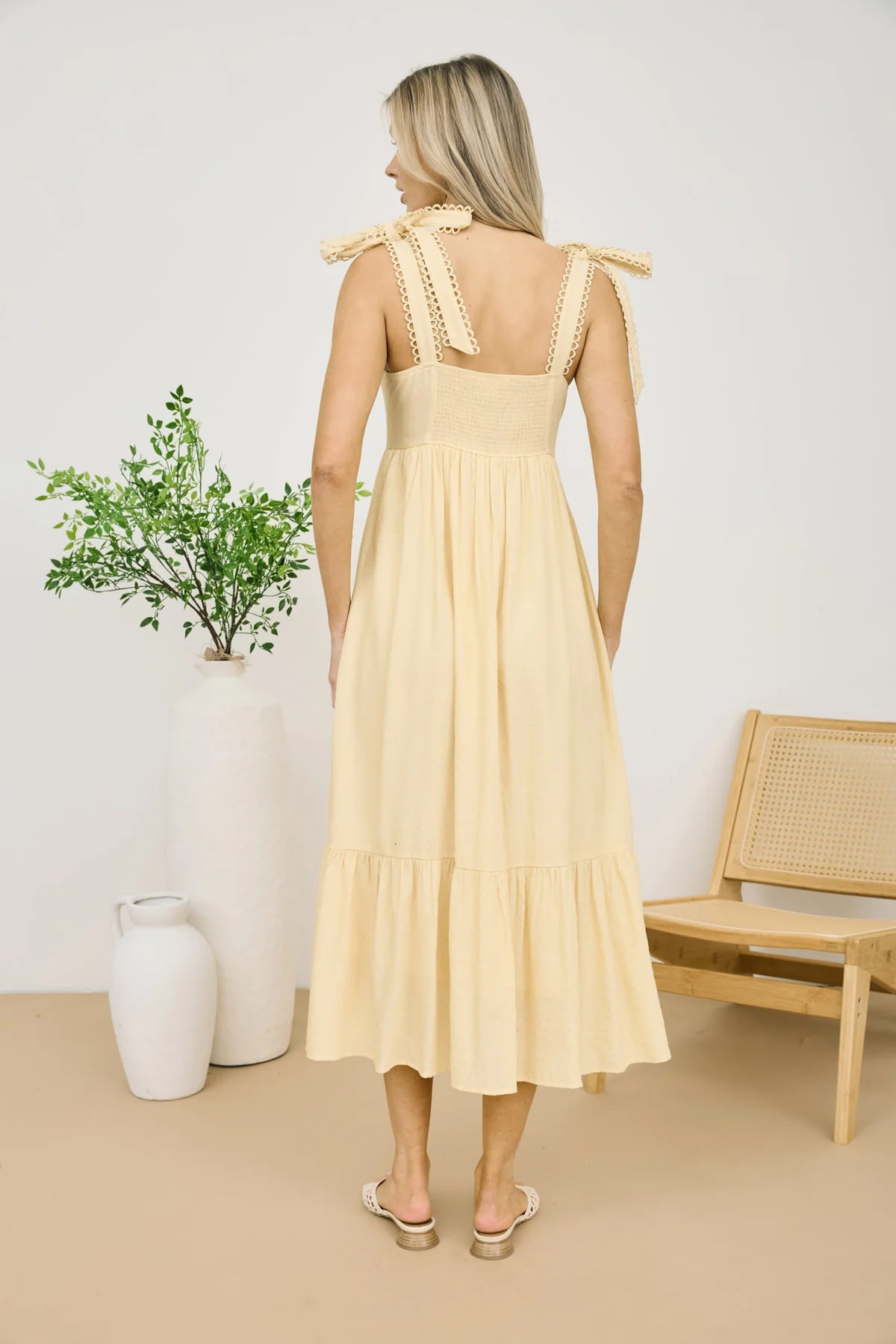 Yellow Tie Dress