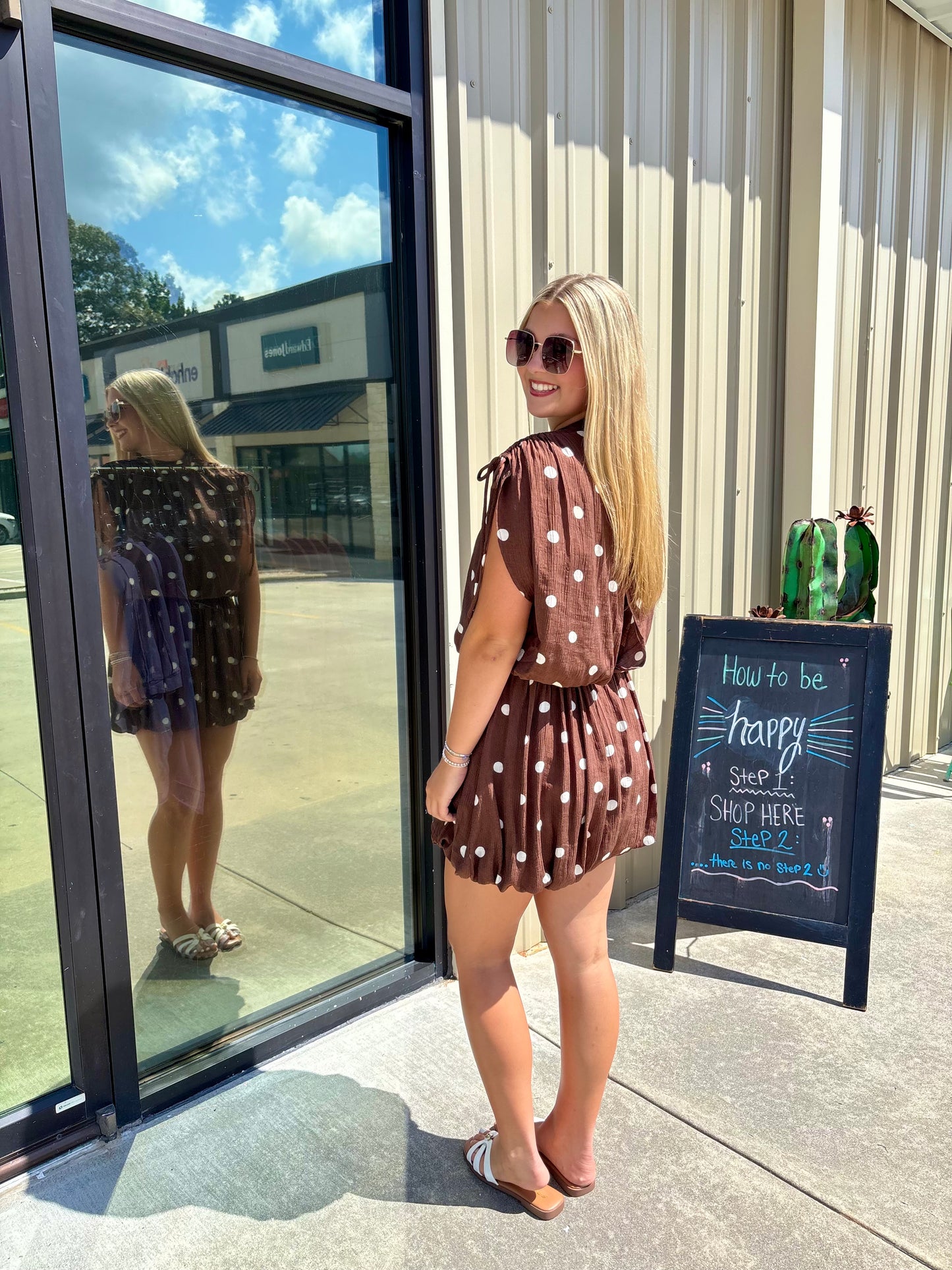 Brown Polka Dot Dress