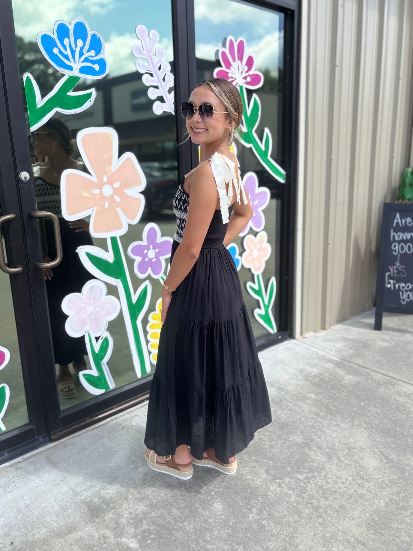 Black Ribbon Dress