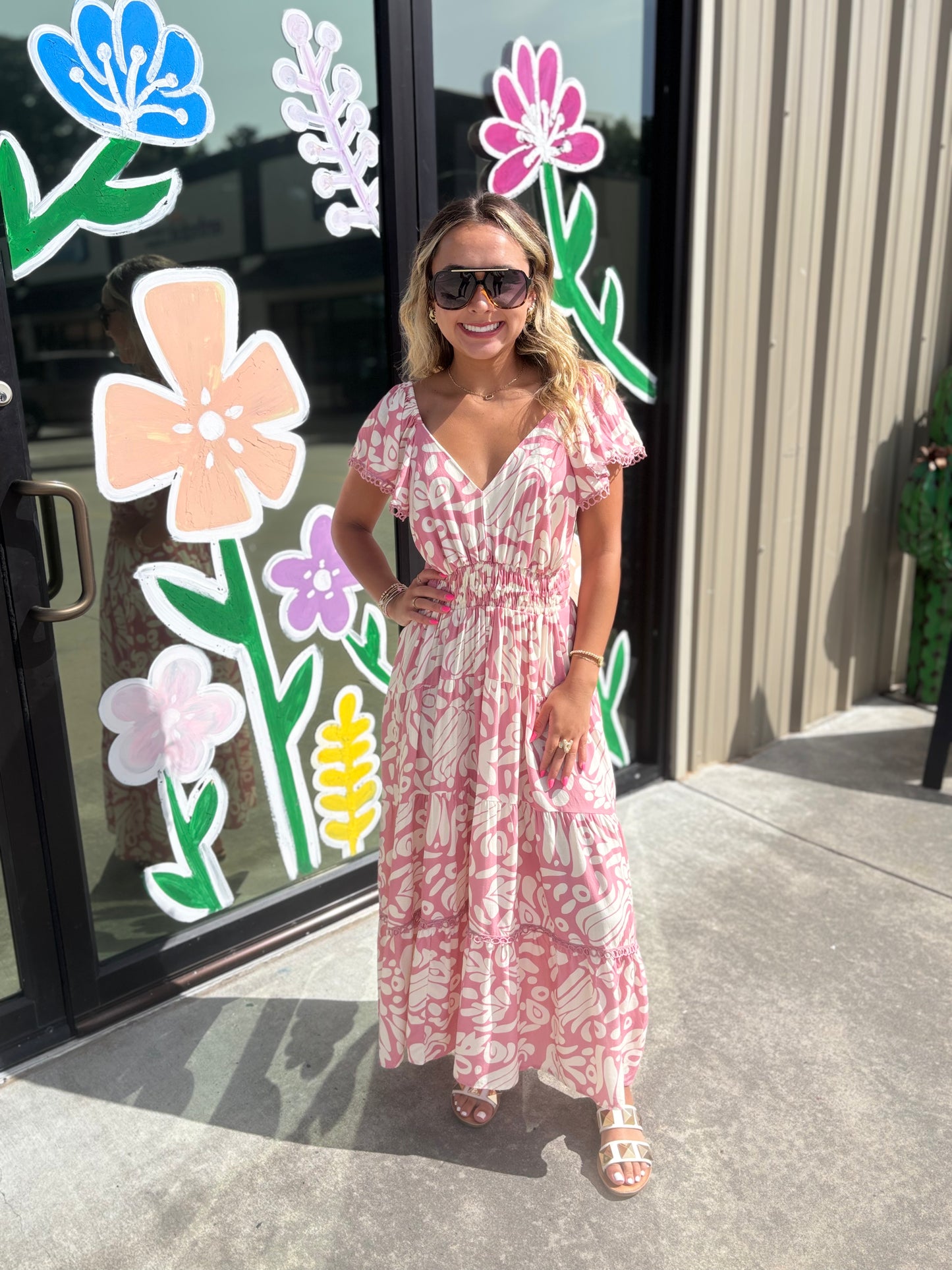 Pink Floral Dress