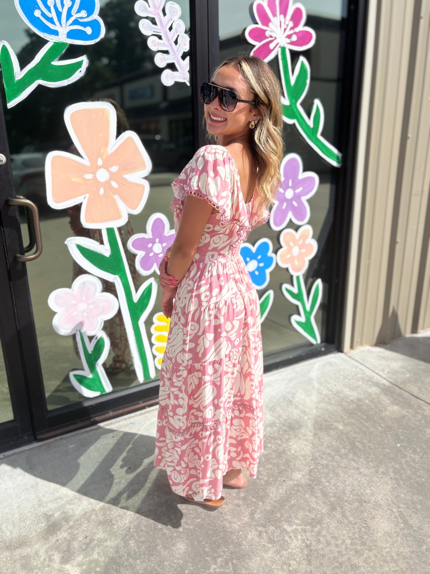 Pink Floral Dress