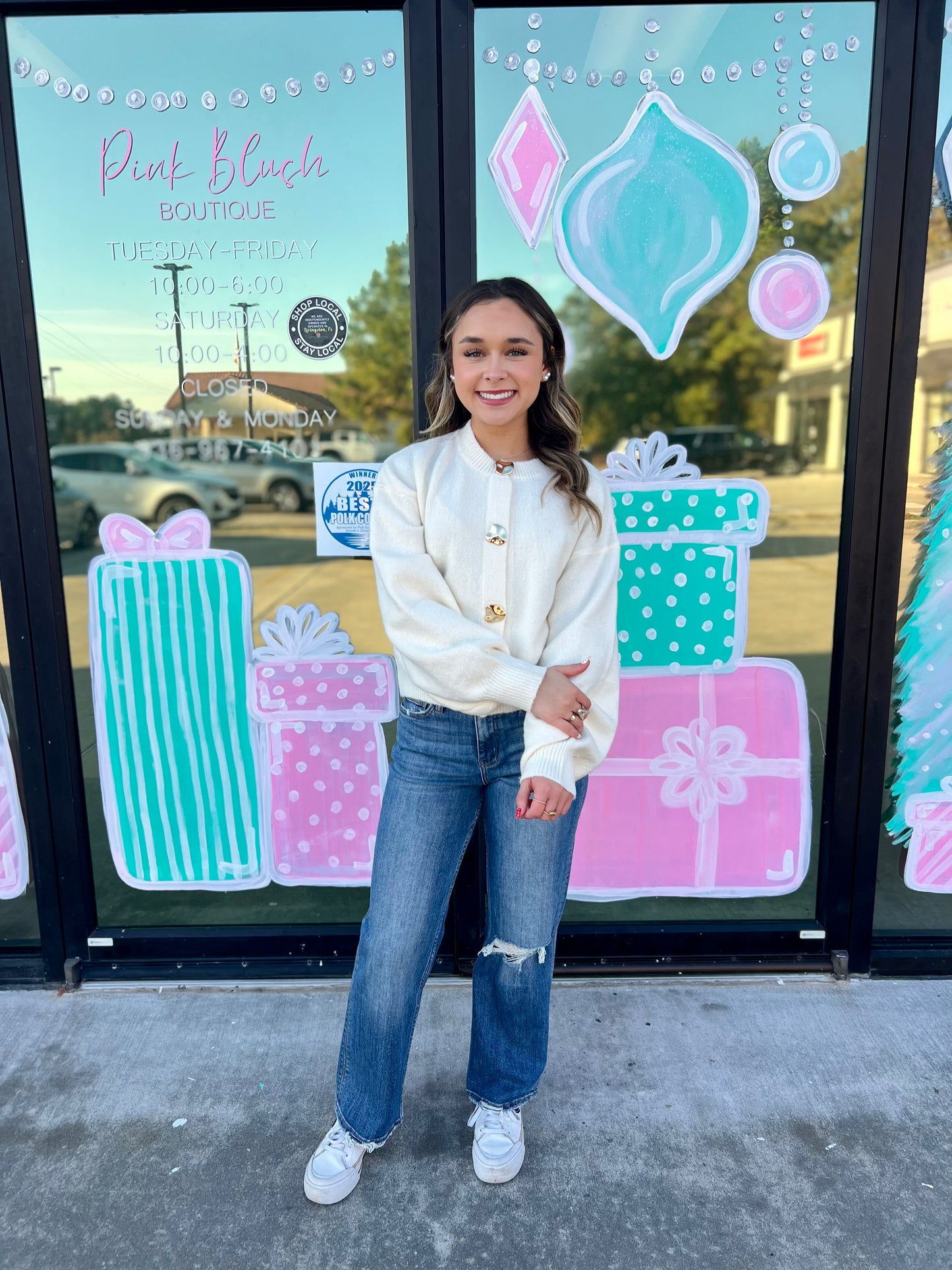 White Cropped Cardigan
