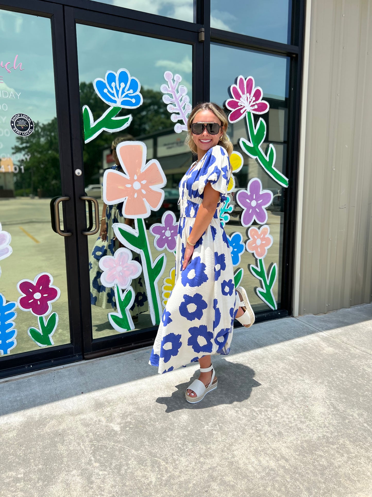 Blue Floral Dress