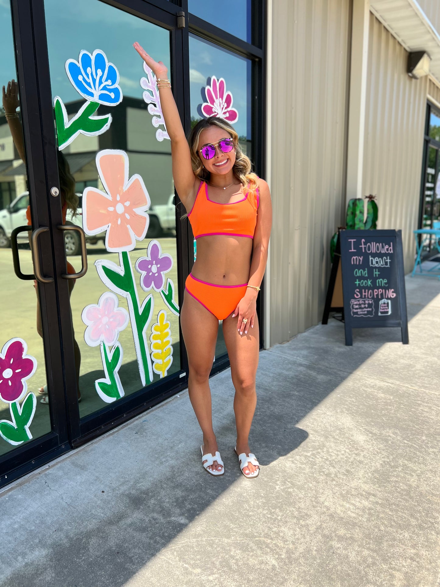 Orange/Pink Bikini Set
