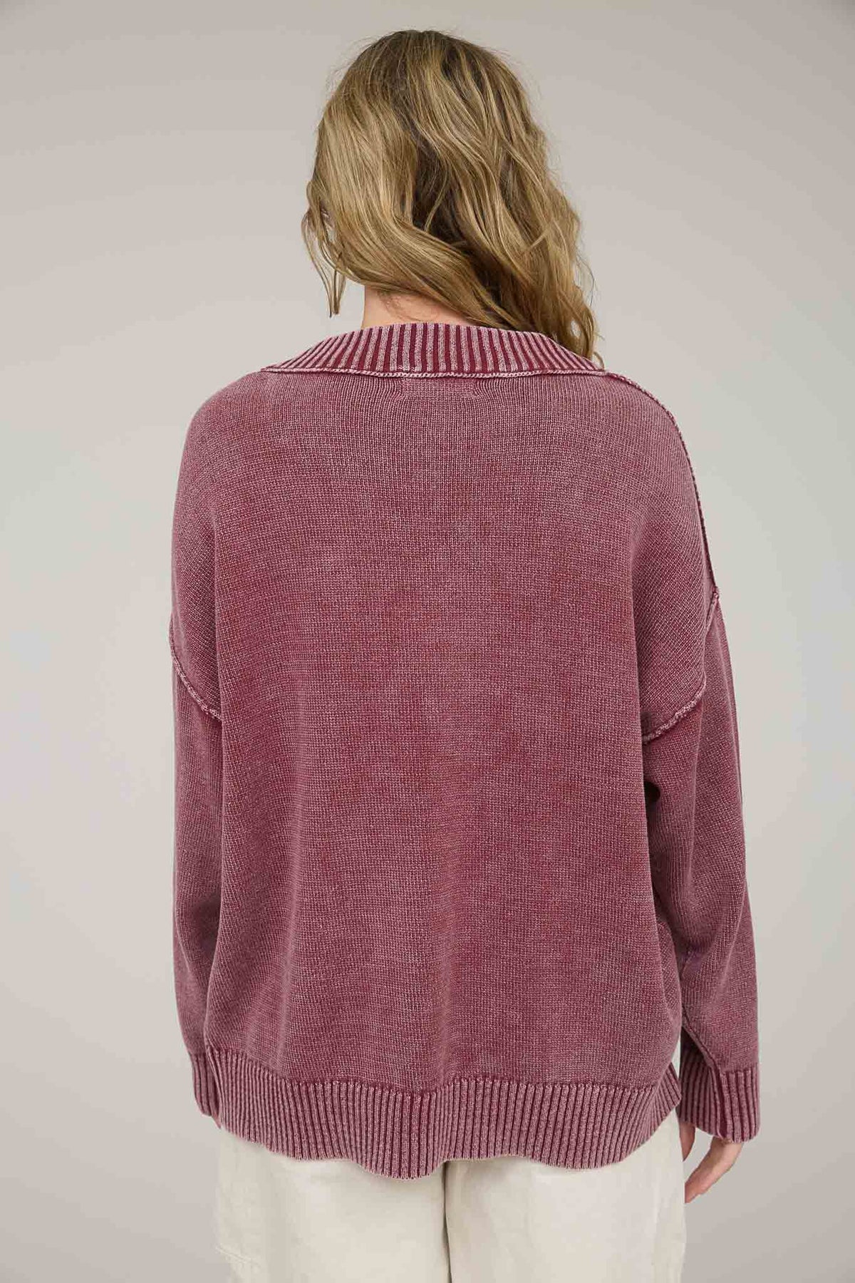 Burgundy Knit Sweater