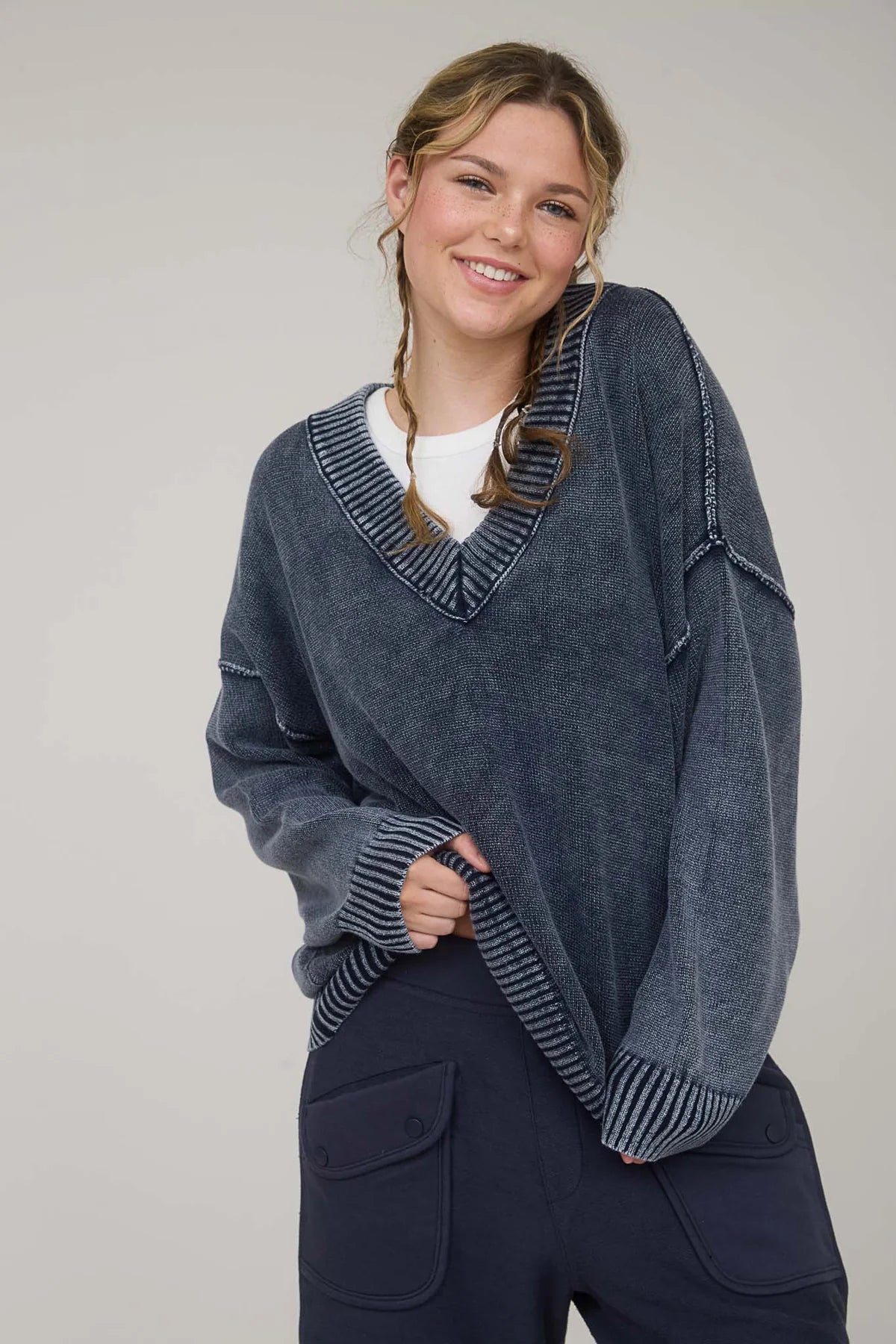 Navy Knit Sweater