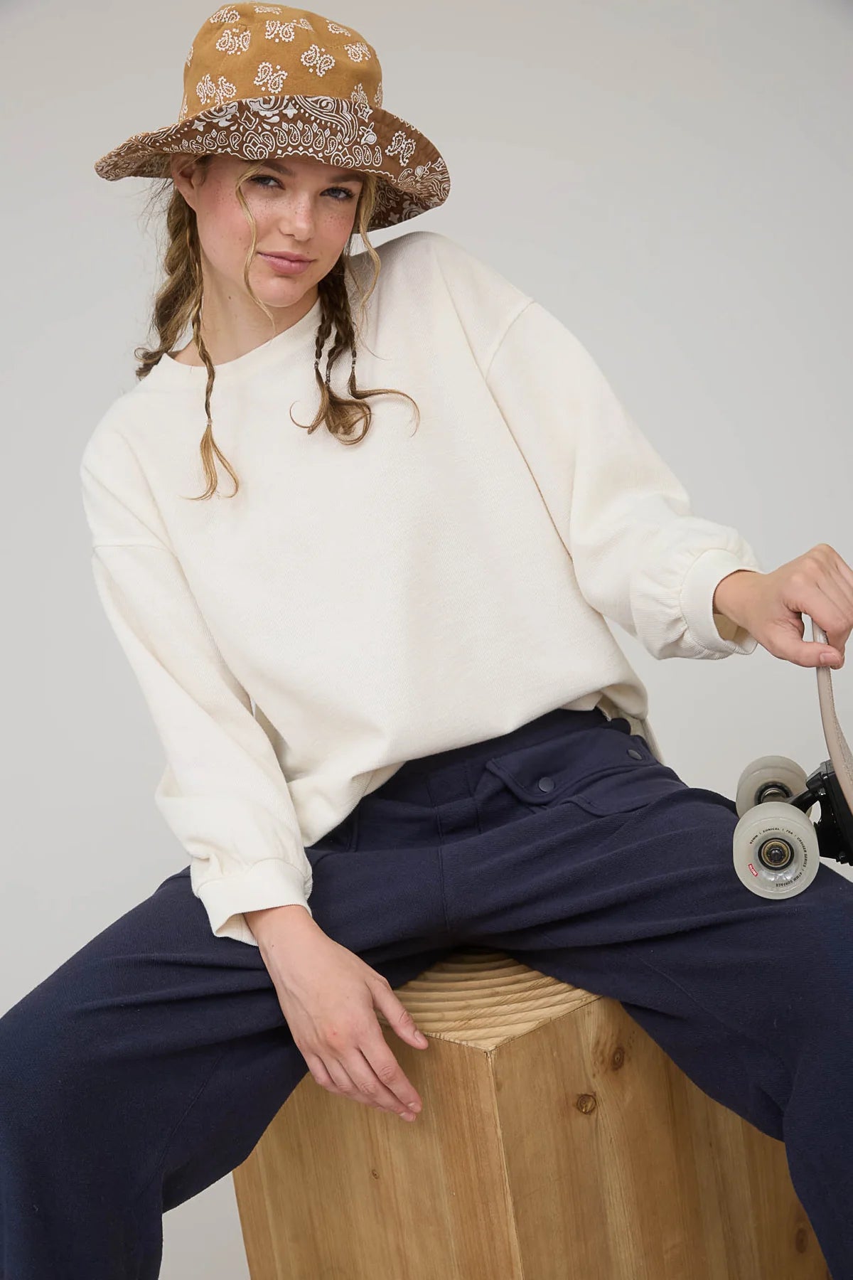 Oatmeal Marled Top