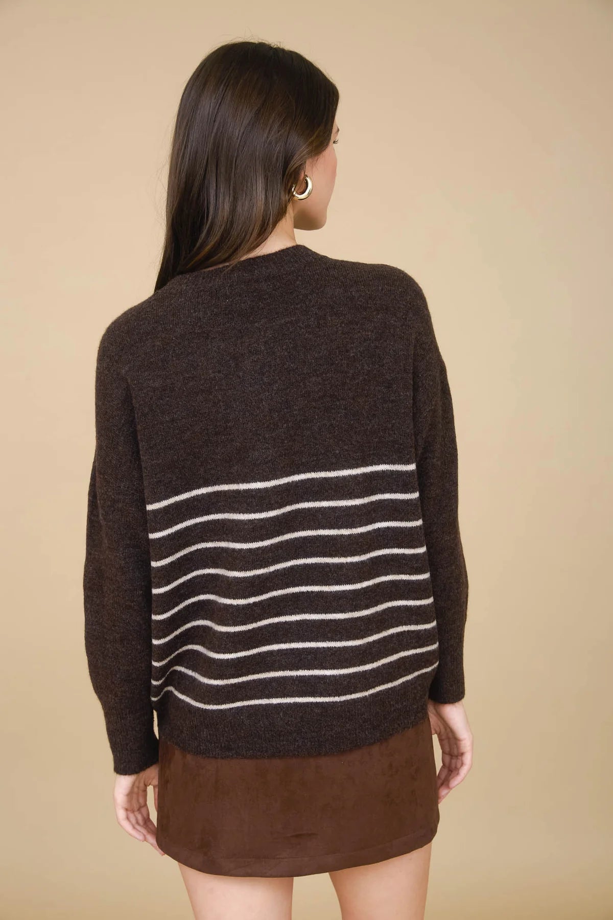 Stripe Brown Sweater