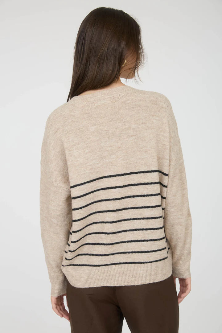 Stripe Khaki Sweater