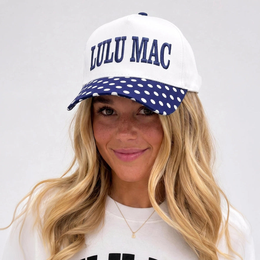 Lulu Mac Navy Polkadot Hat