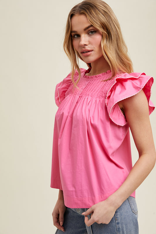 Pink Ruffle Top