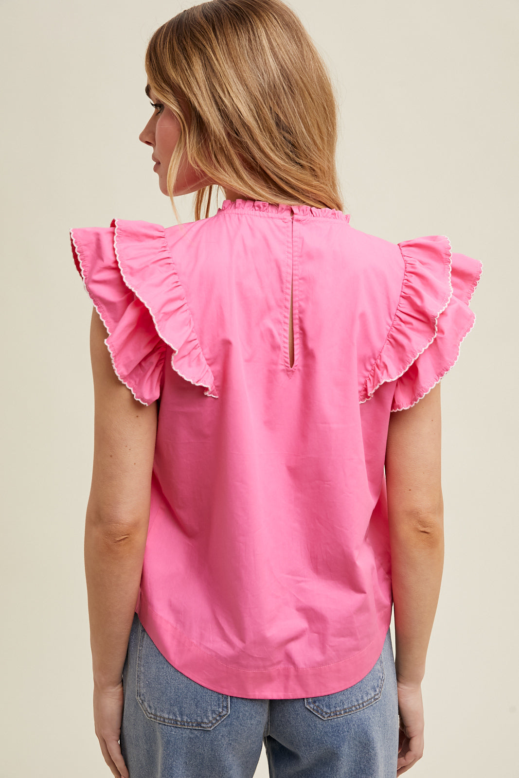 Pink Ruffle Top