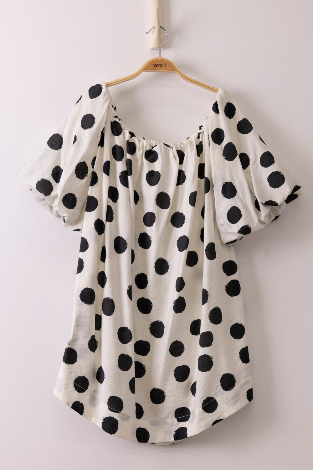 White/Black Dot Dress