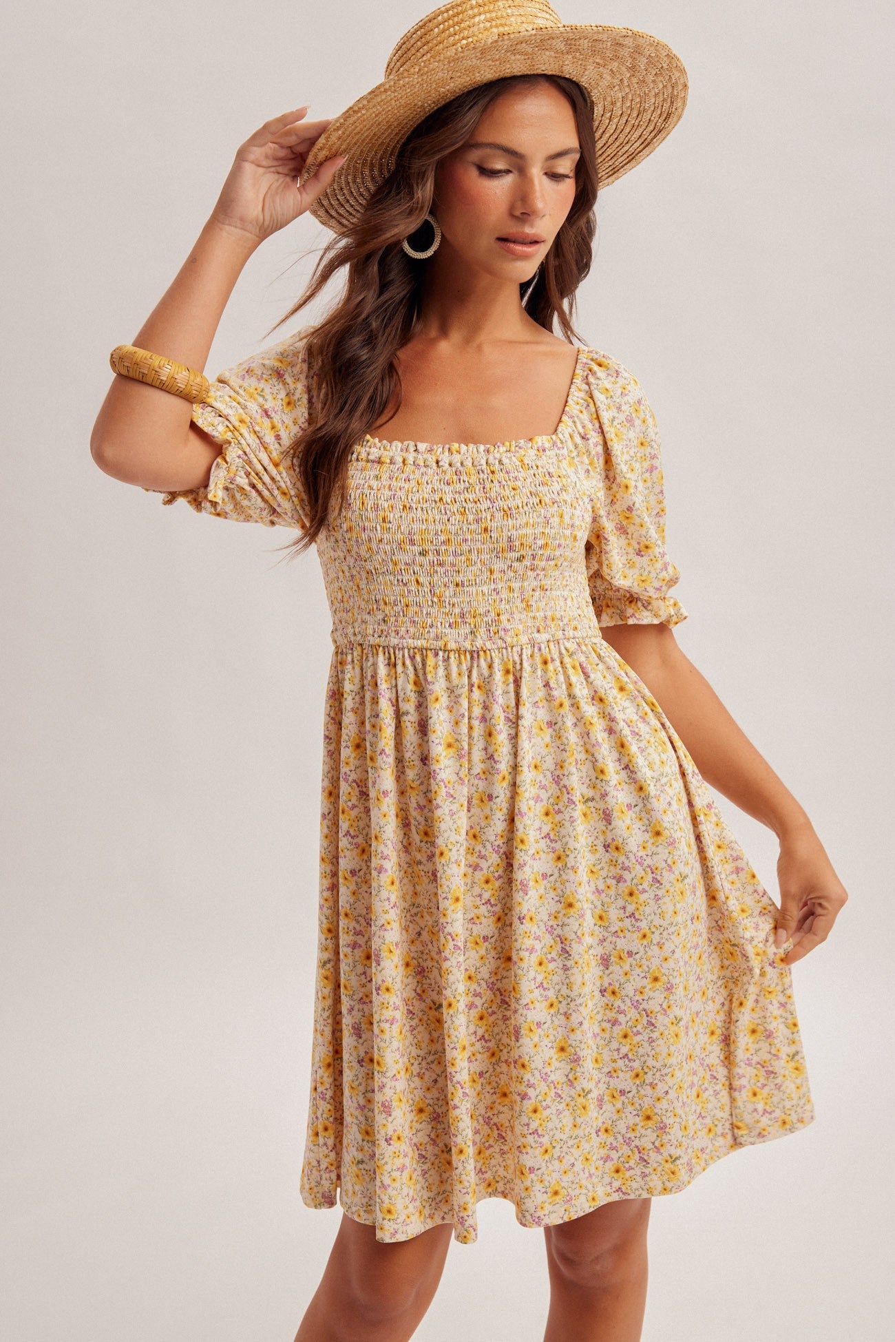 Yellow Floral Dress