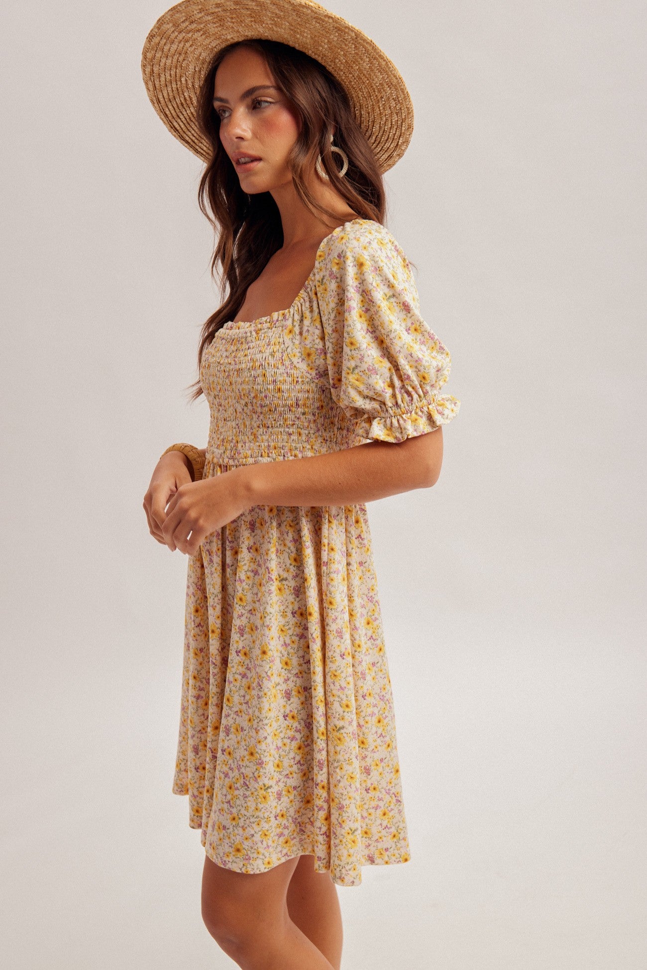 Yellow Floral Dress