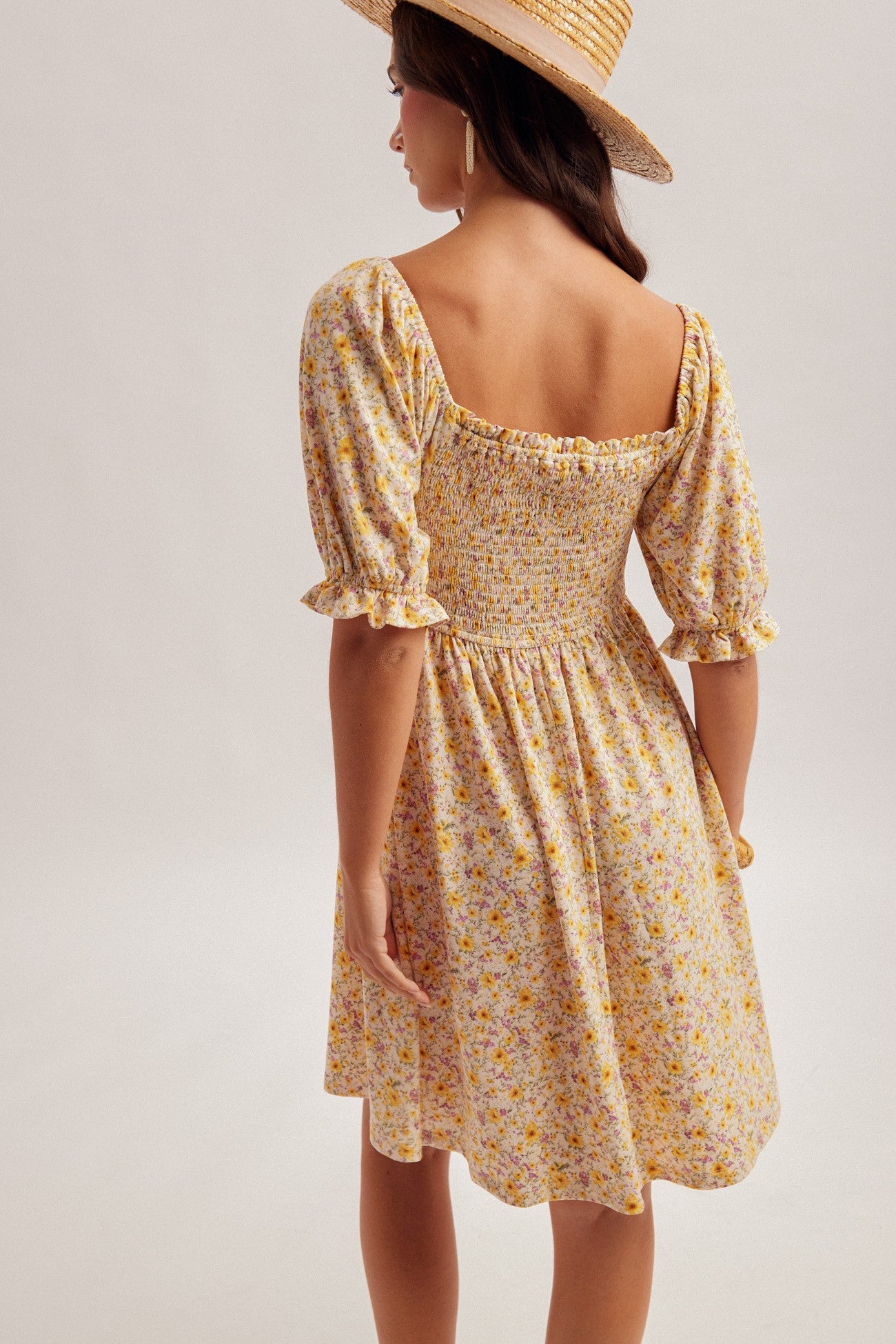 Yellow Floral Dress