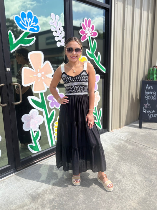 Black Ribbon Dress