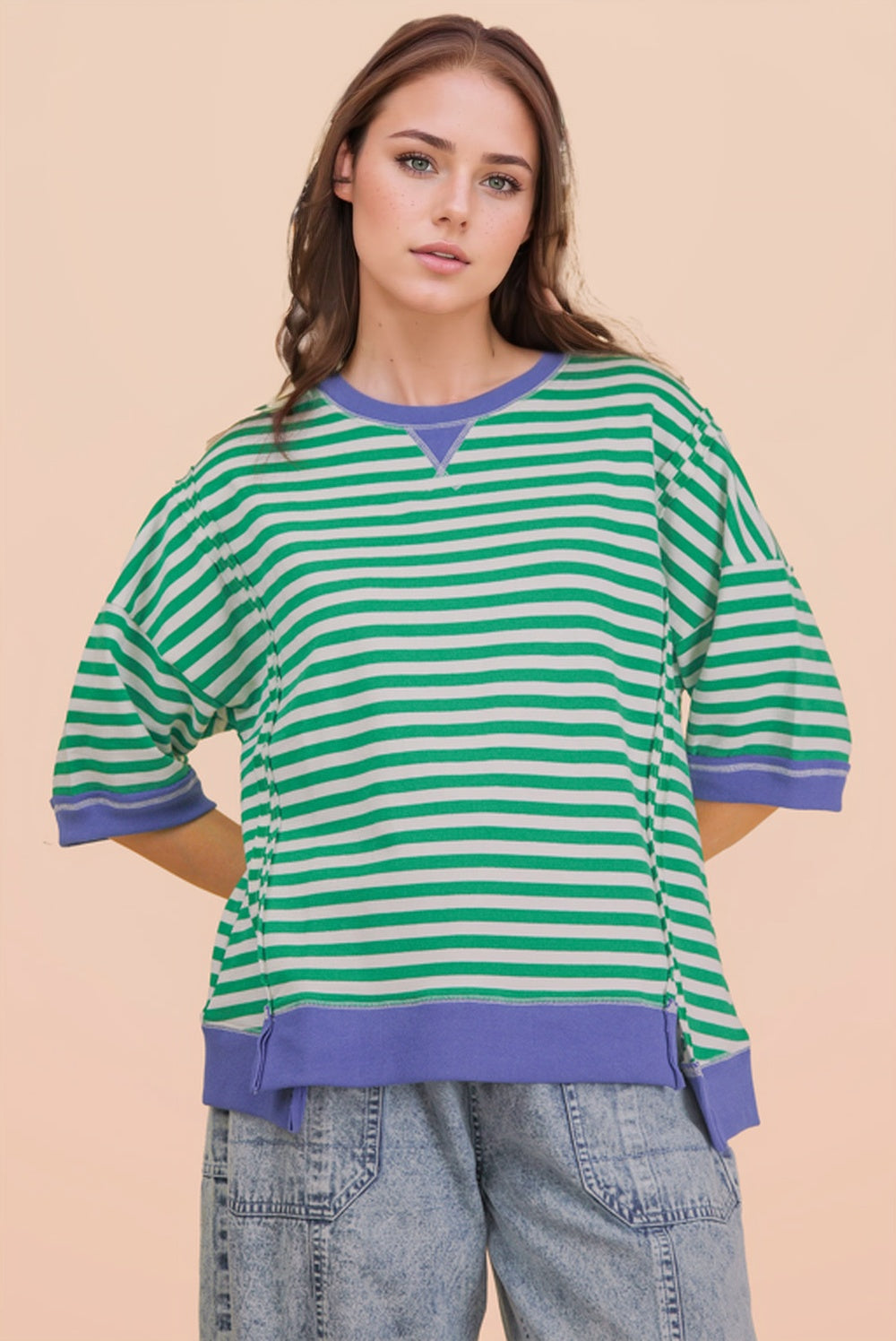 Stripe Green/Cream Top