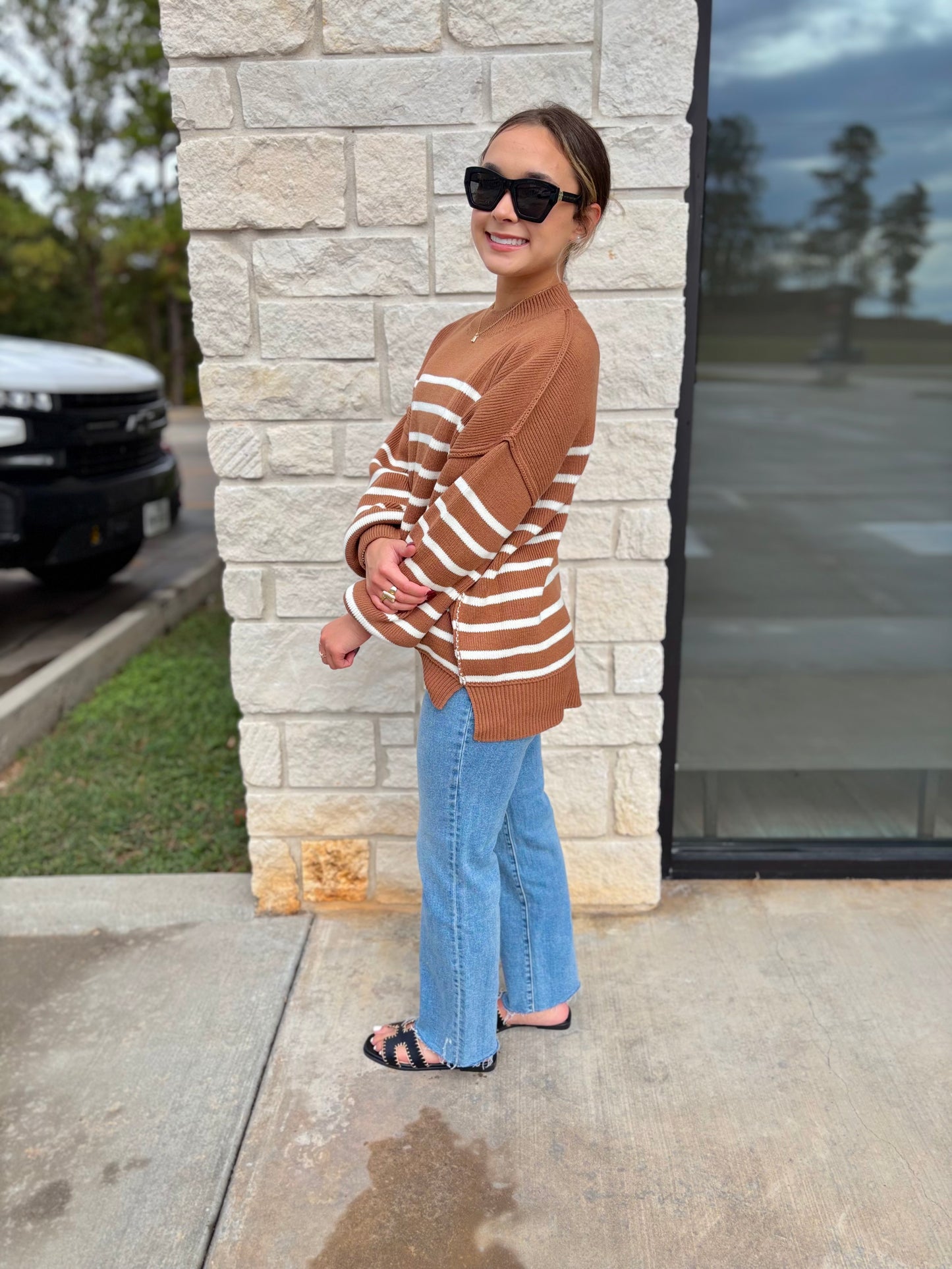 Carmel Stripe Sweater