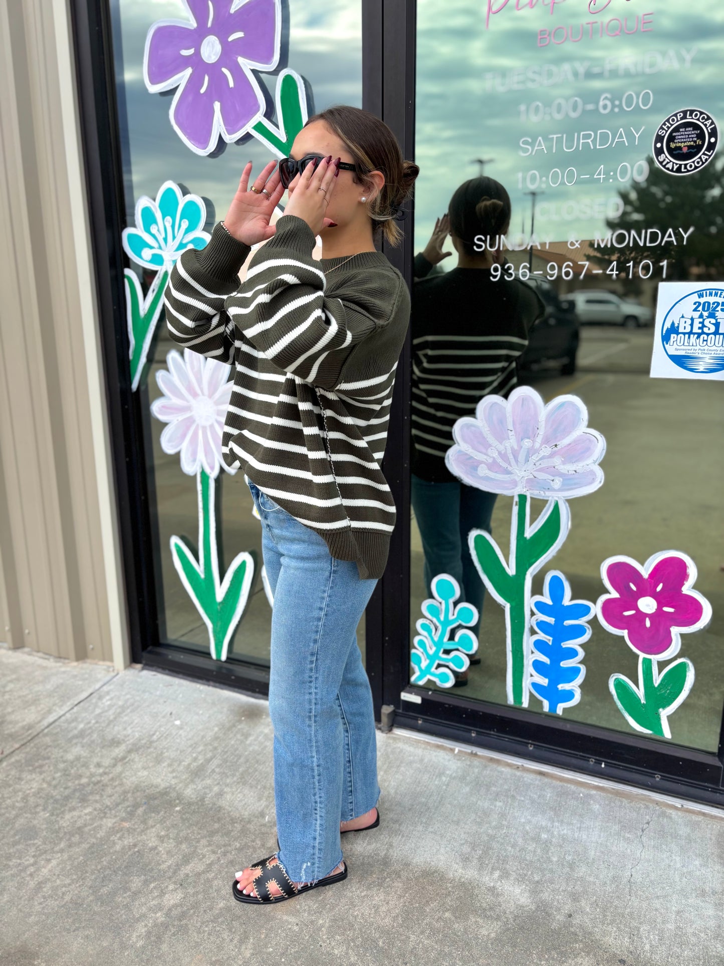 Green Stripe Sweater