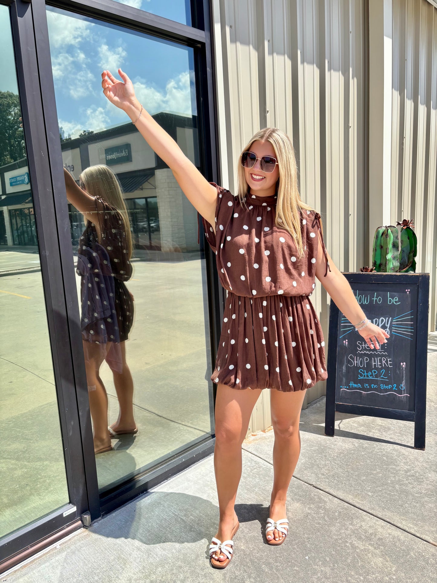 Brown Polka Dot Dress – Pretty Pink Blush Boutique