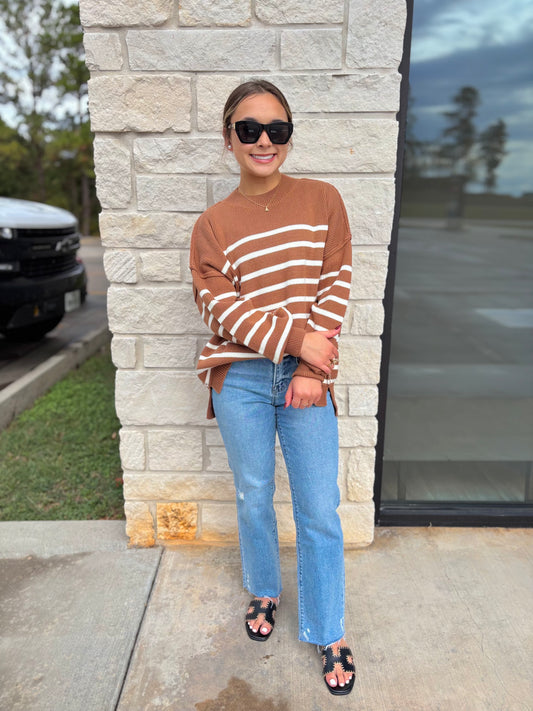 Carmel Stripe Sweater