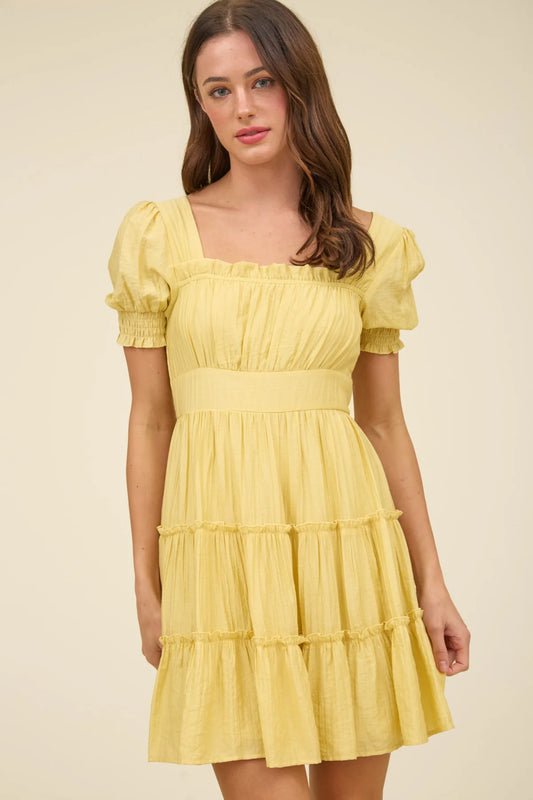 Yellow Mini Dress