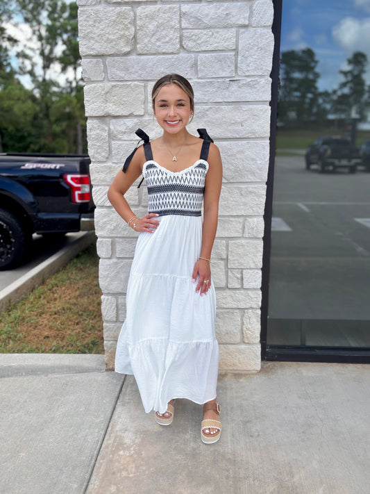 White Ribbon Dress