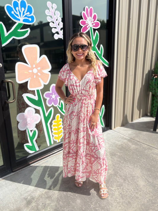 Pink Floral Dress