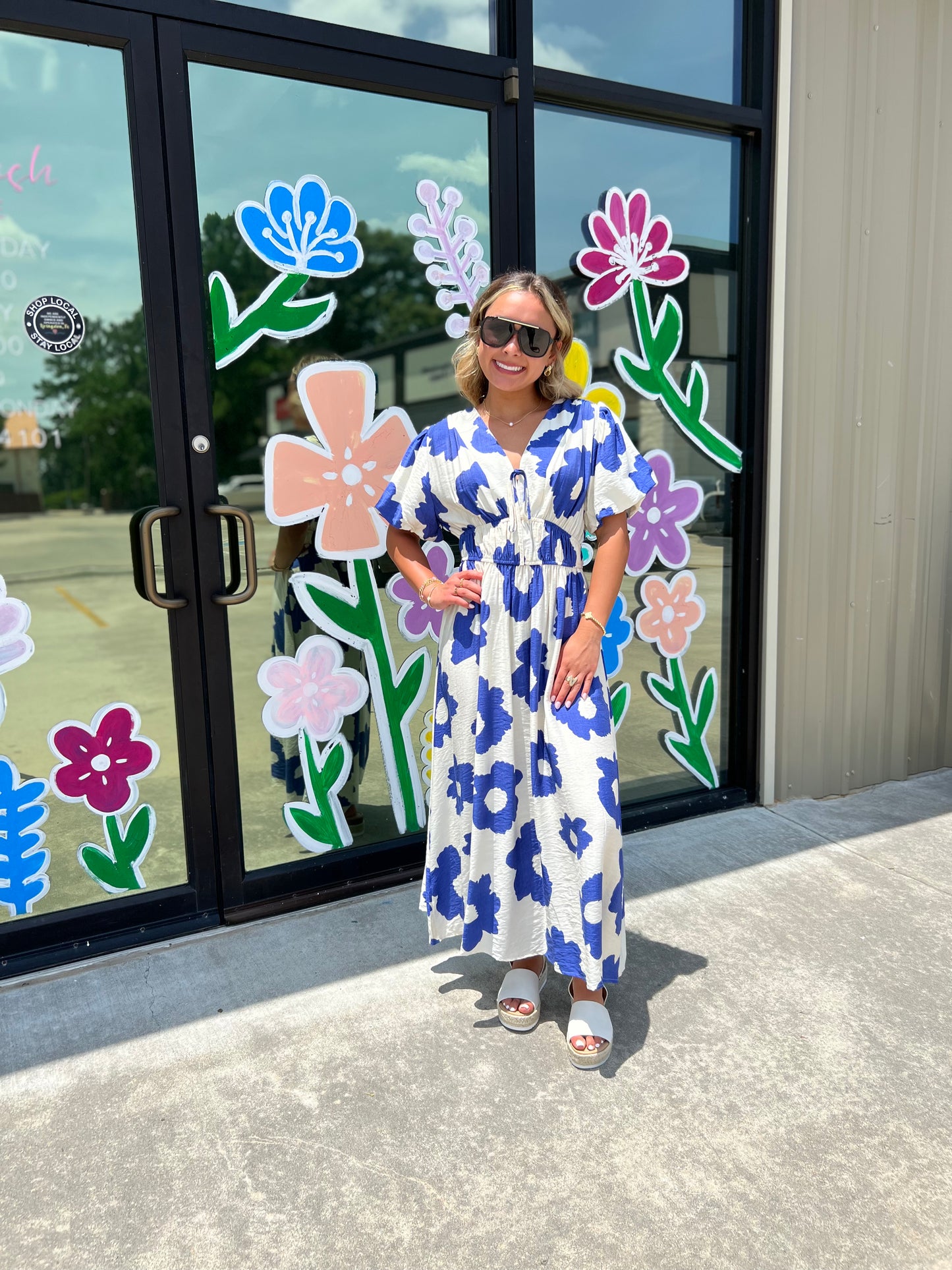 Blue Floral Dress