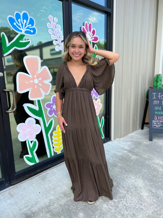 Brown Long Dress