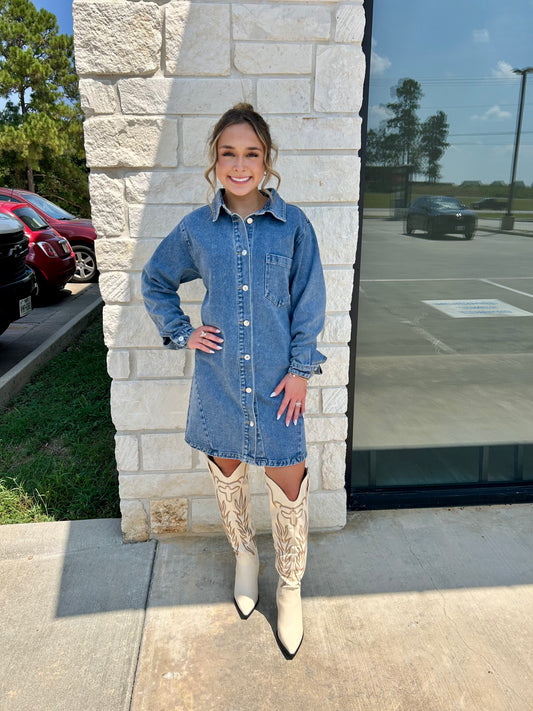 Denim Shirt Dress