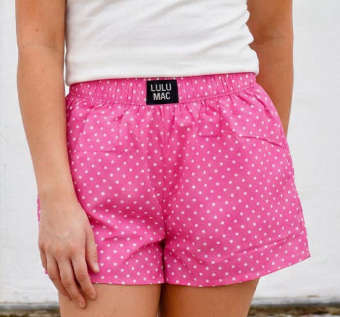 Lulu Mac Pink Polkadot Boxer
