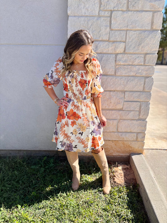 Autumn Floral Dress