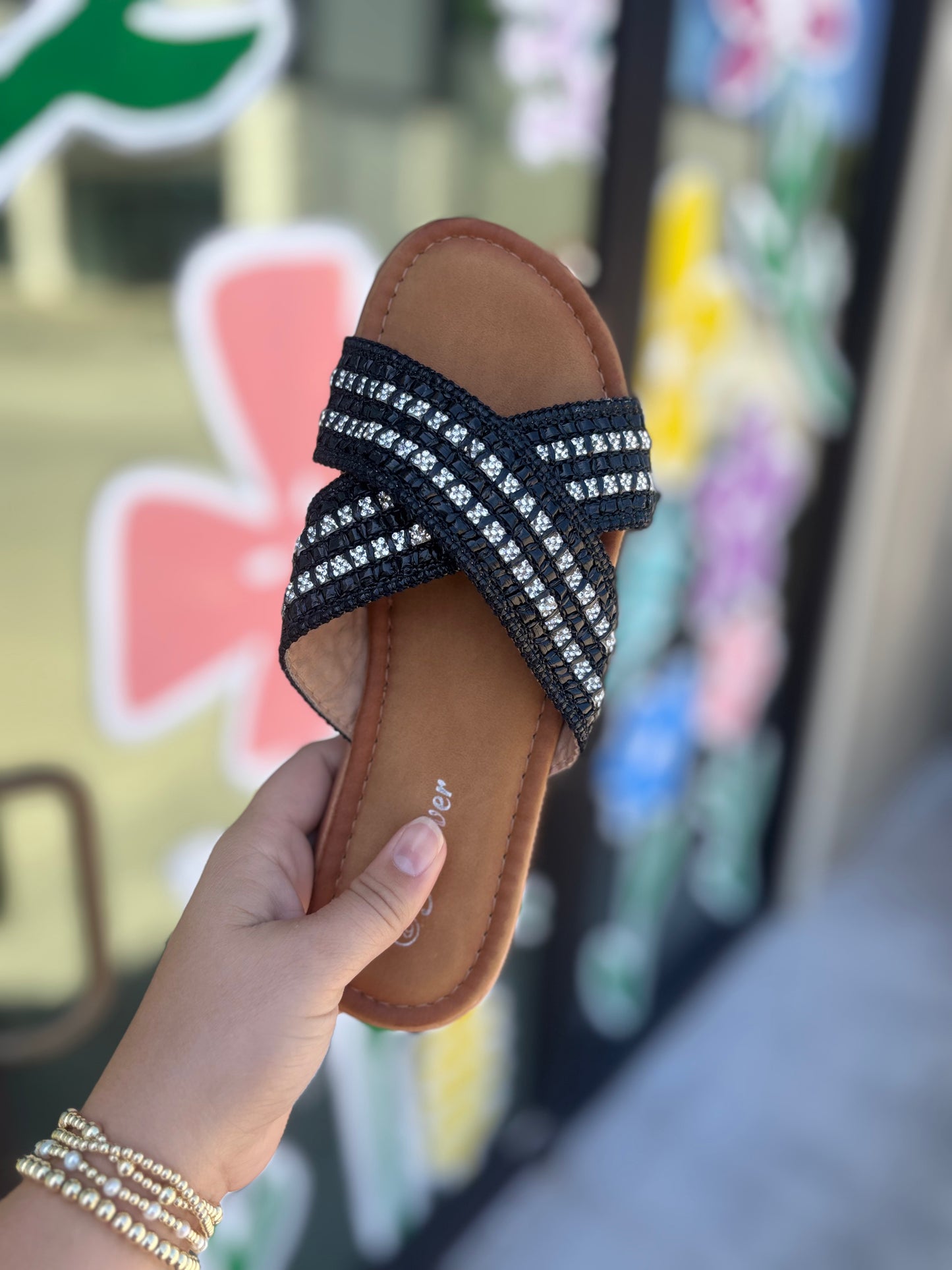 Black Woven Sandal