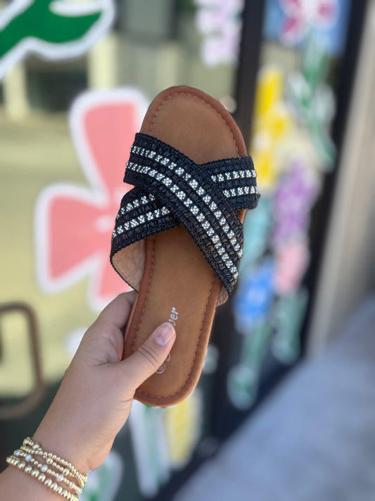 Black Woven Sandal
