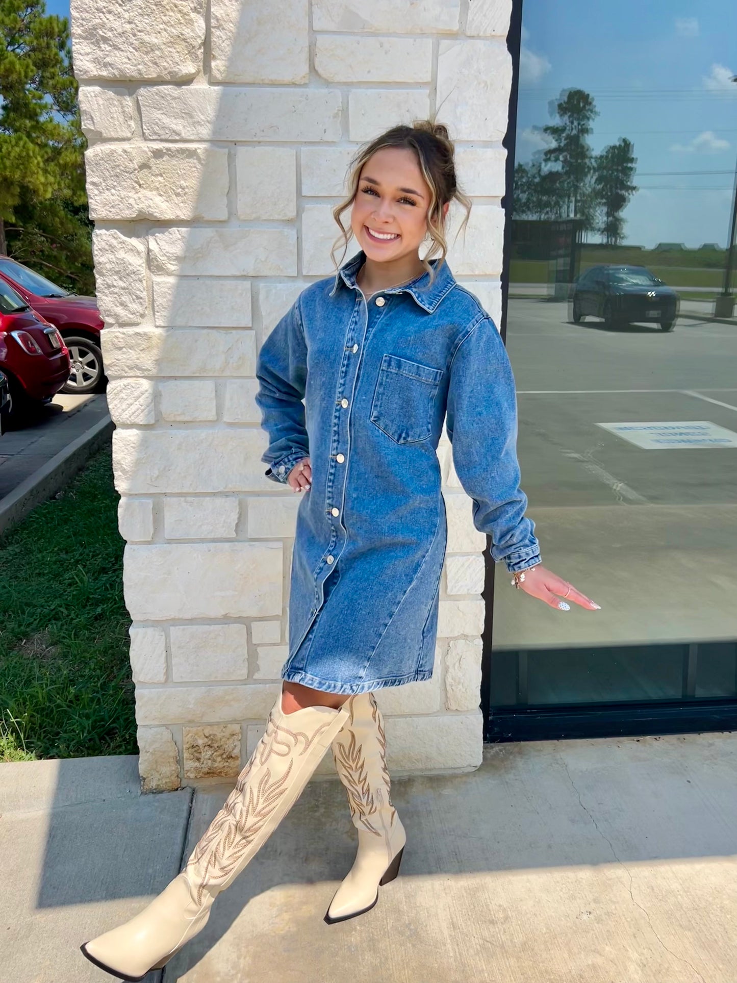 Denim Shirt Dress