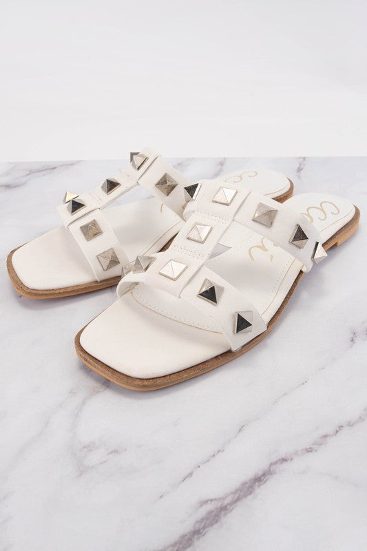 White Stud Sandal