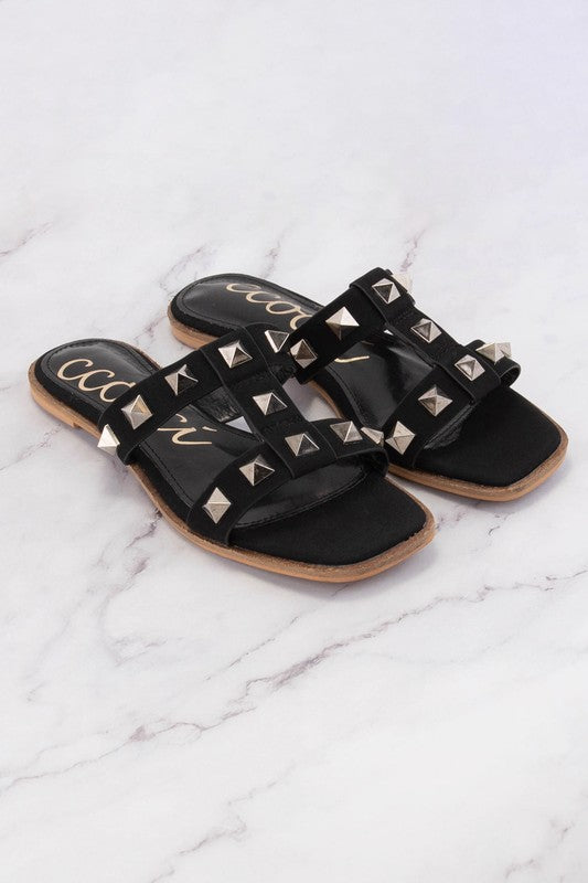 Black Stud Sandal