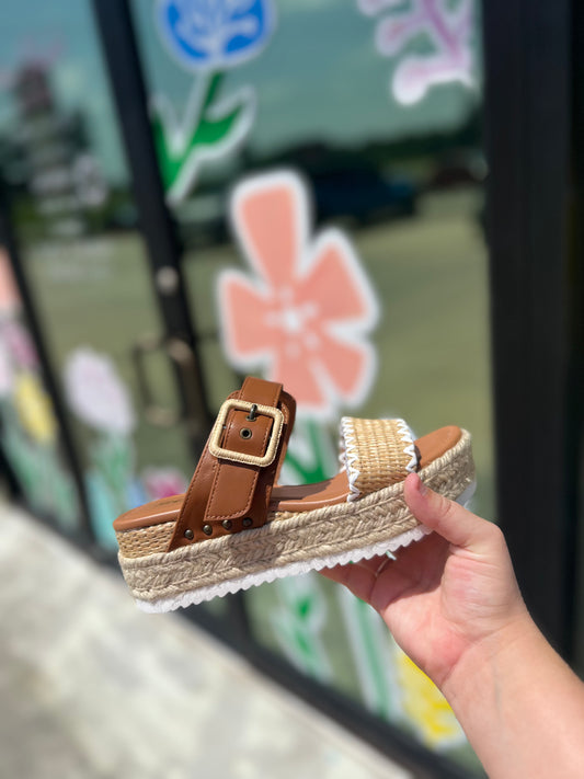 Tan Woven Platform