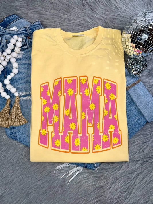 Yellow Mama Flower Tee