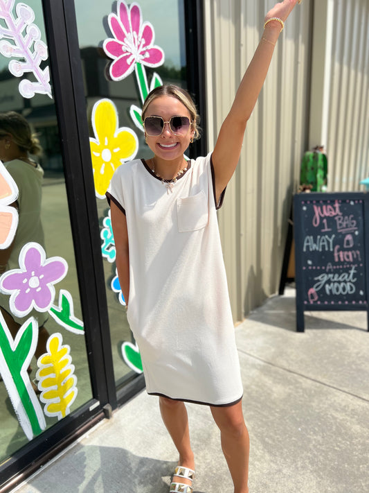 Cream Mini Dress