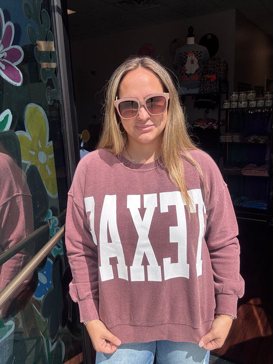 *PRE ORDER* Burgundy TX Top