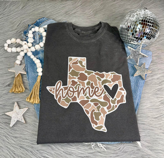 Grey Camo TX Home Tee