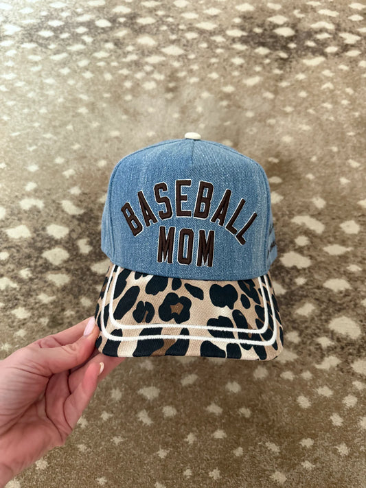 Denim Baseball Mom Hat