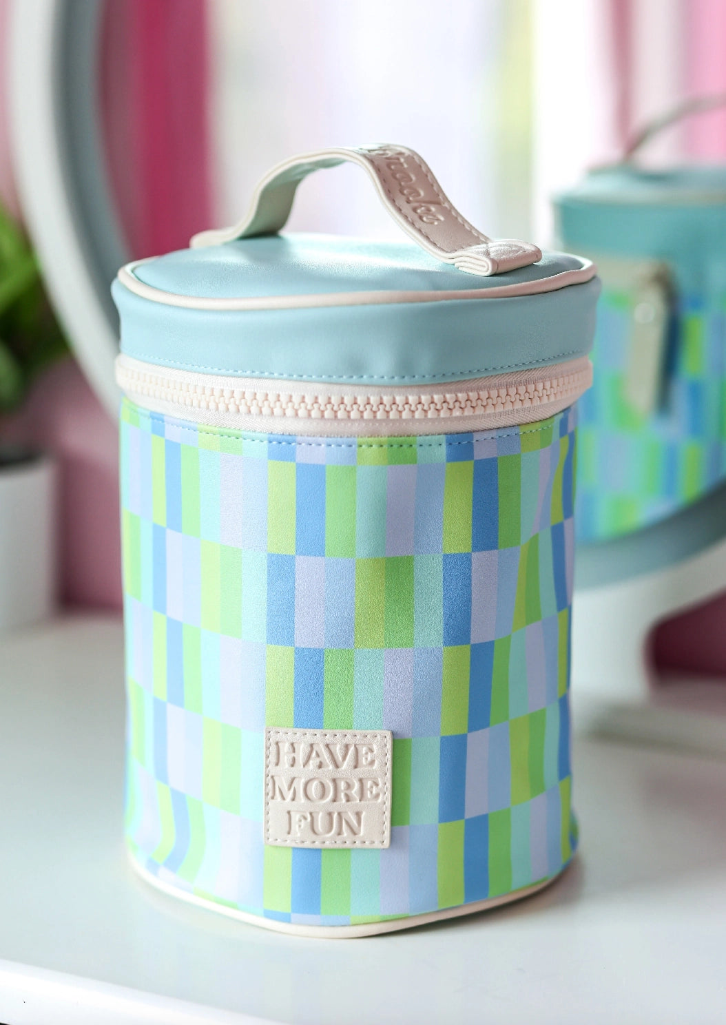 Blue/Lime Barrel Organizer