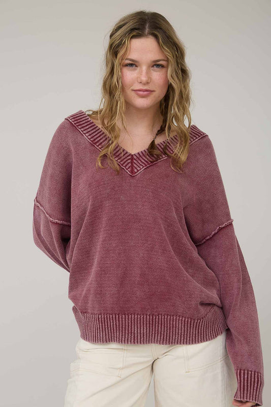 Burgundy Knit Sweater